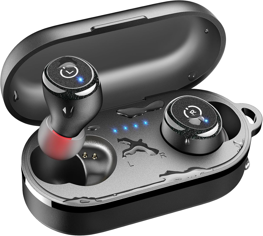 TOZO T10 Wireless Earbuds Bluetooth 5.3 Kopfhörer, App Anpassen EQ, Ergonomic Design, 55H Playtime, Wireless Charging Case, IPX8 wasserdichter Sound in-Ear Headset, 2025 Neue Version