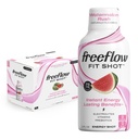 Freeflow Fit Energy Shots, Watermelon Rush, Natural Caffeine Boost mit L-Theanin, Ginseng, Vitamine, Prebiotics, Elektrolyte (6 Zähler, 2oz Schüsse)