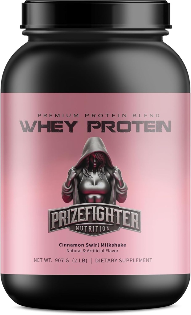 Cinnamon Whey Protein Powder (2 lb). Whey Protein for Women and Men. 25g Protein Helps with Muscle Gain and Recovery. Manufactured in The USA.