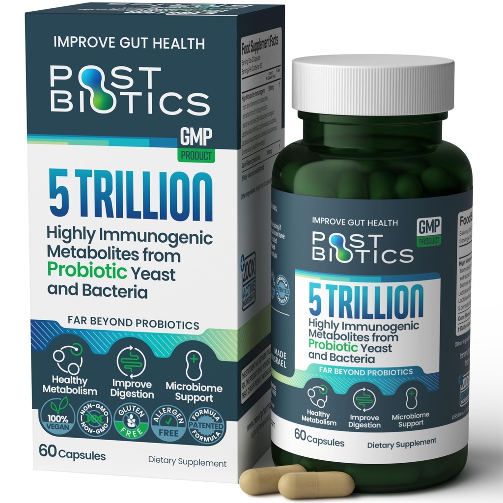 NAVEH PHARMA Capsules postbiotiques adultes pour les femmes et les hommes