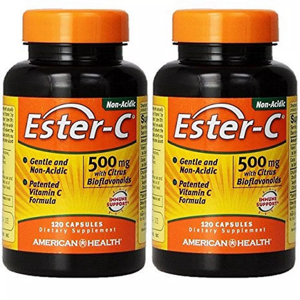 Ester-C 500 mg mit Citrus Bioflavonoids 120+120 Freie amerikanische Gesundheitsprodukte 1