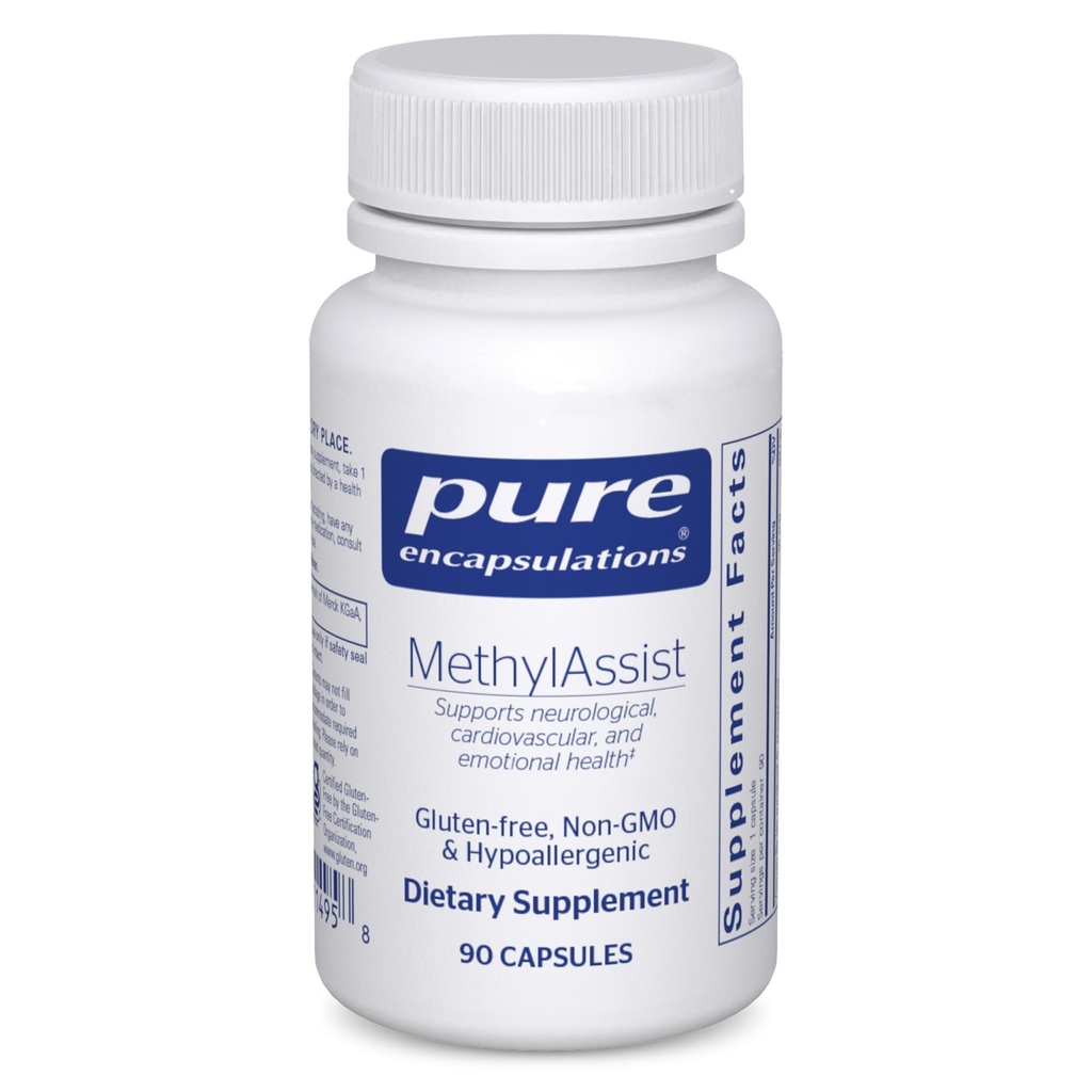 Reine Kapseln MethylAssist 90's - B Vitamin Complex - Methylierungsunterstützung* - Herzgesundheit & Gehirngesundheit - Nicht-GMO & Glutenfrei - 90 Kapseln