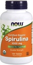 Jetzt Lebensmittel - Certified Organic, Spirulina, 1000 mg, 120 Tabletten