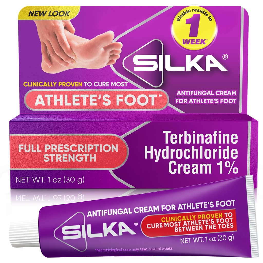 SILKA Anti-Fungal Creme, Klinische Anti-Fungus Fußbehandlung, Jock Itch & Ringworm Remedy, maximale Stärke, Fast-Acting Relief von Jching & Burning, 1 Oz