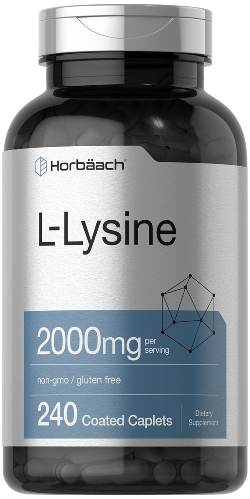 Horbäach L-Lysine Supplément 2000mg. 240 Caplets.