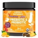 Llama Naturals Kids Probiotic with Prebiotic Fiber, Vegan, Organic Prebiotics and Probiotics Gummies for Gut Health Support, Toddler Real Fruit Gummy Vitamins, No Added Sugar Cane, Peach Mango, 60 Ct