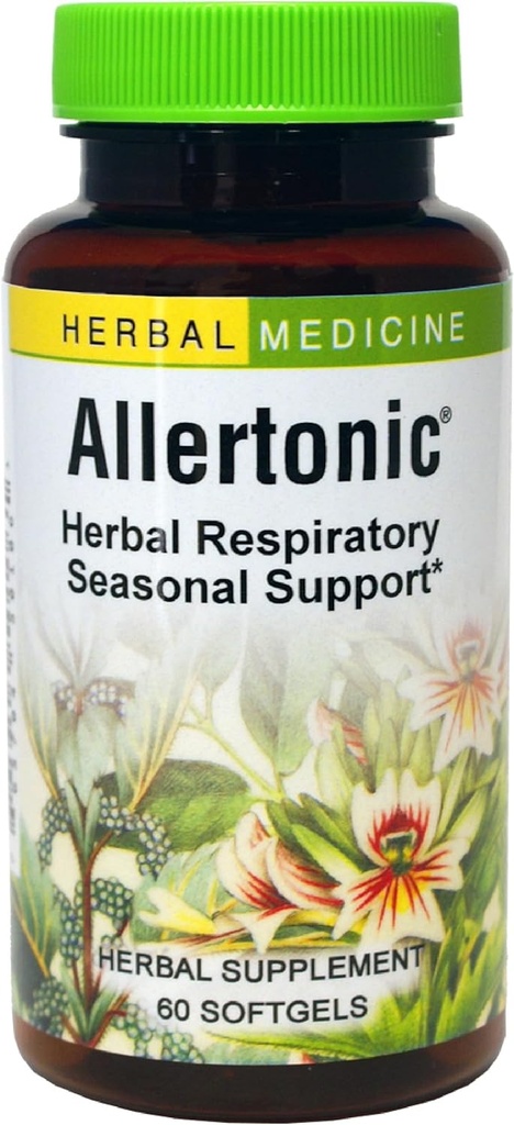 Herbs Etc. Allertonic - Gesunde Atmungshilfe - Kräutermischung gegen saisonale Störungen - Lung & Respiratory Health Support mit Stinging Nettle - 60 Softgels (60 Servietten)