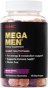 GNC Mega Men Multivitamin Gummy, Energy, Metabolism, & Immune Support, Mixed Berry, 120 Count