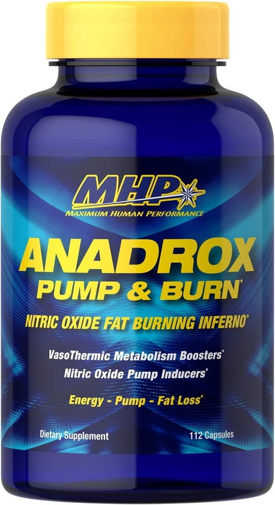 MHP Anadrox Pumpe & Burn, Nitric Oxide Fat Burning Inferno, 112 Kapseln
