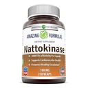 Erstaunliche Formeln Nattokinase Nahrungsergänzung 100 mg Veggie Kapseln Ergänzung | 2000 FU Enzyme Aktivität | Non-GMO | Gluten Free Made in USA (270 Count)