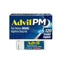 Advil PM analgésique et aide au sommeil de nuit, Ibuprofène pour soulagement de la douleur et diphénhydramine Citrate pour aide au sommeil - 120 Caplets enduits et analgésique et réducteur de fièvre, 10 Comprimés de comptage