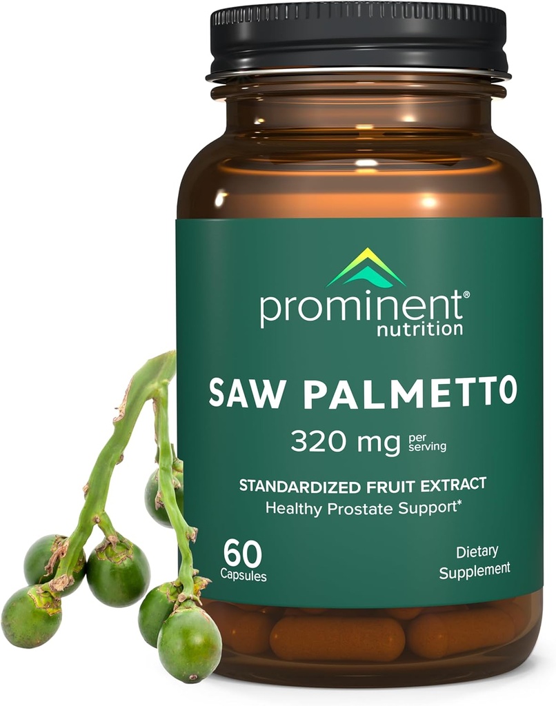 Prominent Nutrition Saw Palmetto Supplement, Gesunde Prostata Unterstützung Saw Palmetto für Männer, Ergänzung für Urinary Health, 160 mg, 30 Tage Versorgung