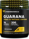 Primaforce Guarana Powder (200g) (Unflavored) - Pure Guarana, 200 Portionen