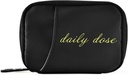Naanle Daily Dose Pill Box 7 Day Case Tasche Reise Organizer mit Reißverschluss Portable Weekly Compact Size for Vitamin Supplement Holder Daily Black 4.6 x 3.14 x 1.88 Zoll 0.12 Kilogramm