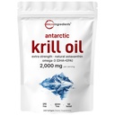 Micro Ingredients Antarctic Krill Oil Supplement, 2.000mg pro Servierung, 240 Softgels, Triple Strength, Rich in Omega-3s EPA, DHA & Natural Astaxanthin, unterstützt Immunsystem & Gehirngesundheit