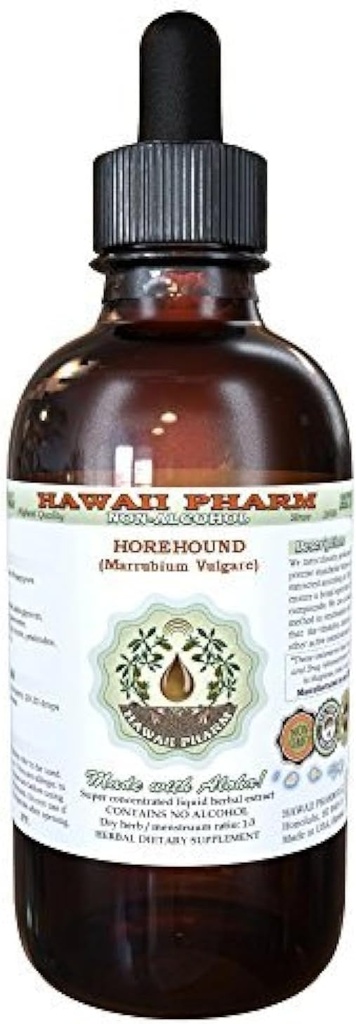 Extrait liquide sans alcool d'horehound, d'horehound biologique (Marrudium vulgare) Herbe séchée Glycérite 2 oz
