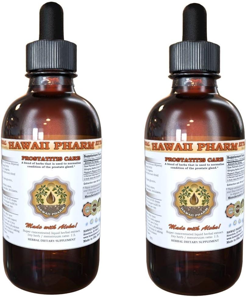 Prostata-Support Nahrungsergänzung: Pygeum (Pygeum Africanum) Bark, Saw Palmetto (Serenoa Repens) Berry, Stinging Nettle (Urtica Dioica) Blatt Tincture (Alcohol based Liquid Extract) 2x2 oz