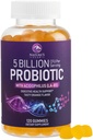 Probiotic Gummies 5 Billion CFU - Tägliche Probiotische Gummy-Ergänzung für Frauen, Männer & Teens - Natürliche Verdauungs-Gesundheit, “Good” Gut & Immununterstützung mit 6 Pro Biotic Strains - Orange Flavor - 120 Count