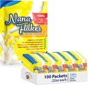 Nana Flakes 100% reine Banana Flakes medizinisches Lebensmittel-Pulver - Verringern Sie die Fettaufnahme und natürliche Remedy für Diarrhea & Heart Burn - Great Source of Protein& Fiber (100 Single-Serve Packs)