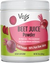 Rübensaft-Pulver, 20x Ultra Concentrated, Freeze Dried Beet Root Juice - High Strength Nitrates, Zirkulation Superfood - Boost Nitric Oxid & Energy - Non-GMO Organic Beet Powder, 10 oz