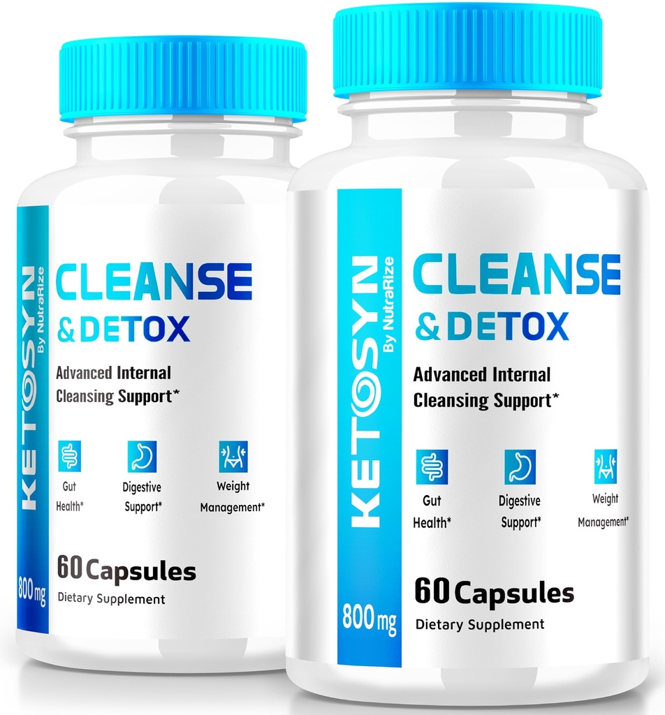 (2 Pack) Ketosyn Cleanse & Detox Capsules, Ketosyn Pills pour la perte de poids avancée, maximum de force Kéto Blend Supplément de soutien, Keto Syn nettoyage interne Pastilles Avis (120 Capsules)