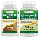Best Naturals Dandelion Wurzel 520 mg & Ashwagandha Extrakt 500 Mg