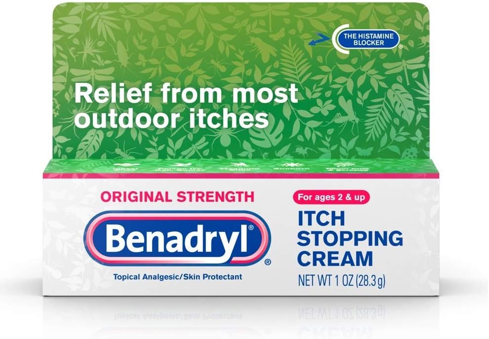 Crème d'arrêt de démangeaison Benadryl d'origine 1 oz (paquet de 9)