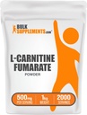BulkSupplements.com L-Carnitin Fumarate Pulver - Carnitine Supplement, Sports Nutrition, L-Carnitine 500mg - Glutenfrei, 500mg pro Servierung, Glutenfrei, 1kg (2.2 lbs) (Pack von 1)