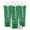 Biofreeze Schmerzlinderung Gel für Knie, Hals, Hüfte, Gelenk, Schulter, & Einfache Rückenschmerzen, Arthritis Schmerzlinderung, Sore Muscle Relief, Colorless Menthol Gel 4 Fl Oz (Pack mit 3)
