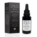 USDA huile de barbe biologique pour les hommes, 3-en-1 huile de grooming premium avec huile d'argan, huile de jojoba, et plus, pour la croissance de la barbe et le lavage de la barbe - Ode à la terre de barbe et huile de barbe du ciel, 1 fl oz - non parfumé