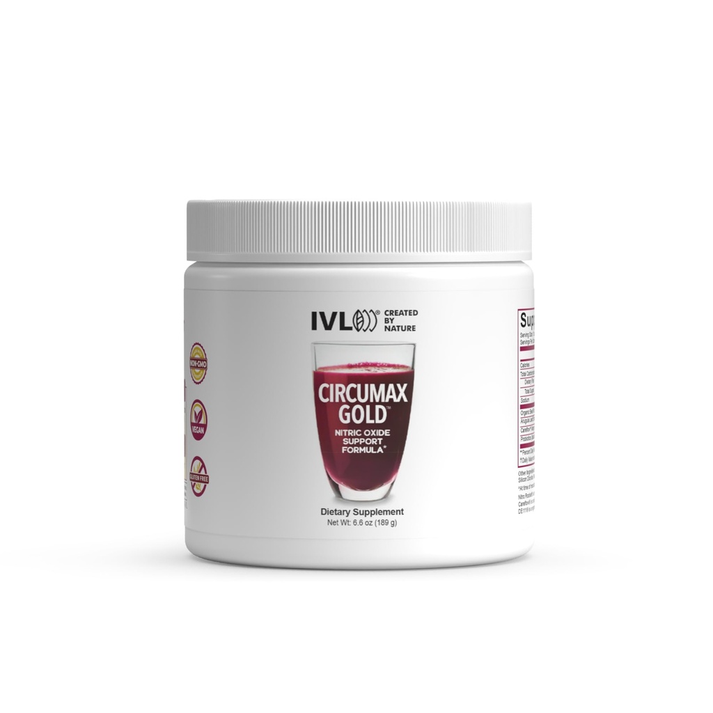 IVL - CircuMax Gold - Nitric Oxid Supplement Powder Boost - Organic Beets - Careflow Mango Powder und Nitro Rocket (6.70 oz - 30 Portionen)