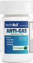 HealthA2Z® Gas Relief Simethicone | 125mg | Relieves from Stomach Discomfort and Gas | Anti Flatulence | Relieves Gas Fast and Bloating (72 Zähler (Pack of 1))