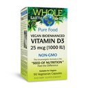 Facteurs naturels La vitamine D3 de la terre et de la mer entière - supplément alimentaire soutient les os forts et les articulations - Aides Absorption de calcium - Vegan et non-OGM - 90 capsules végétariennes (90 portions)