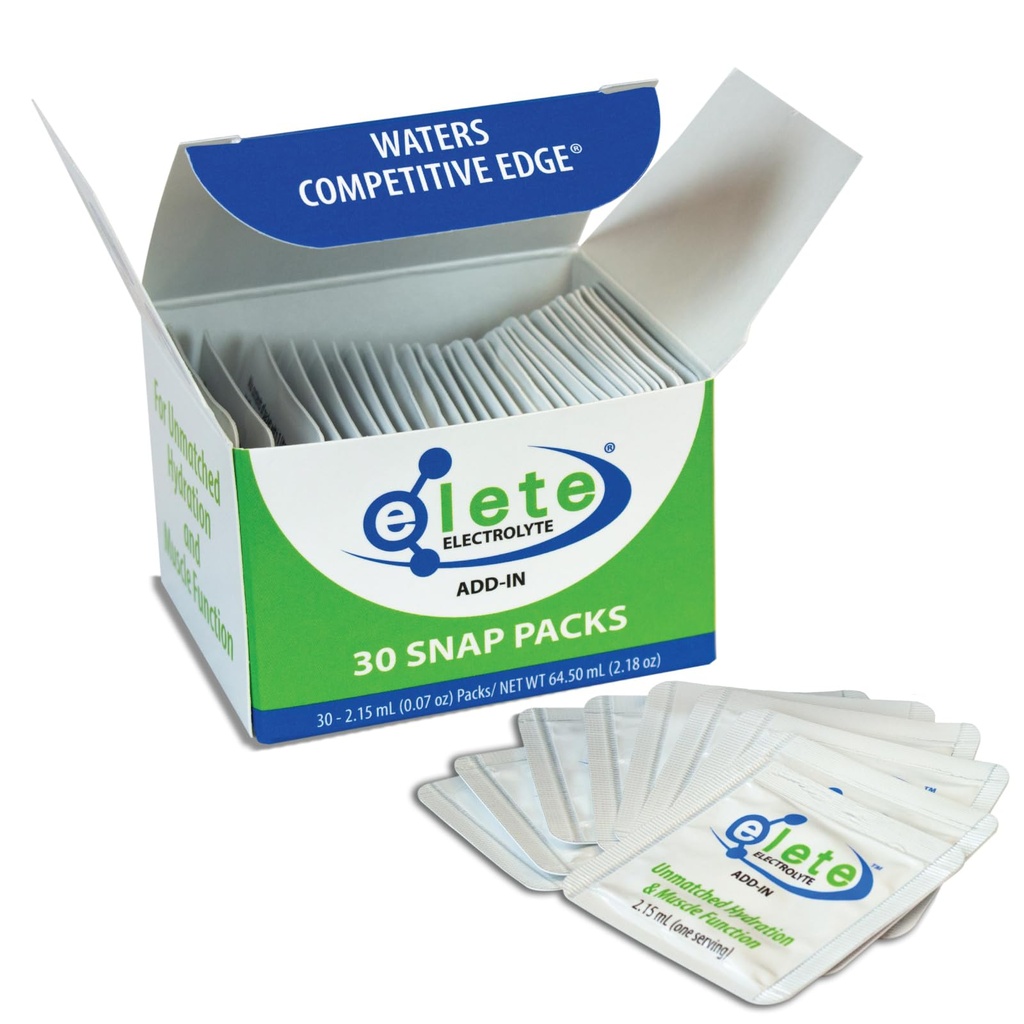 Elete Electrolyte Add-in Hydratation Drops Snap PacksSodium, Magnésium, Potassium & Trace Minéraux.