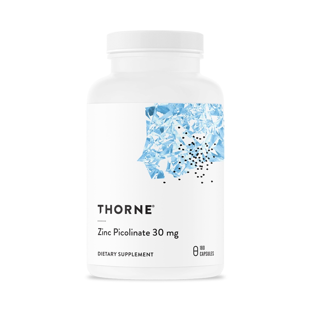 THORNE - Zink Picolinat 30 mg - Gut absorbierte Zinkergänzung für Wachstum und Immunfunktion* - 180 Kapseln