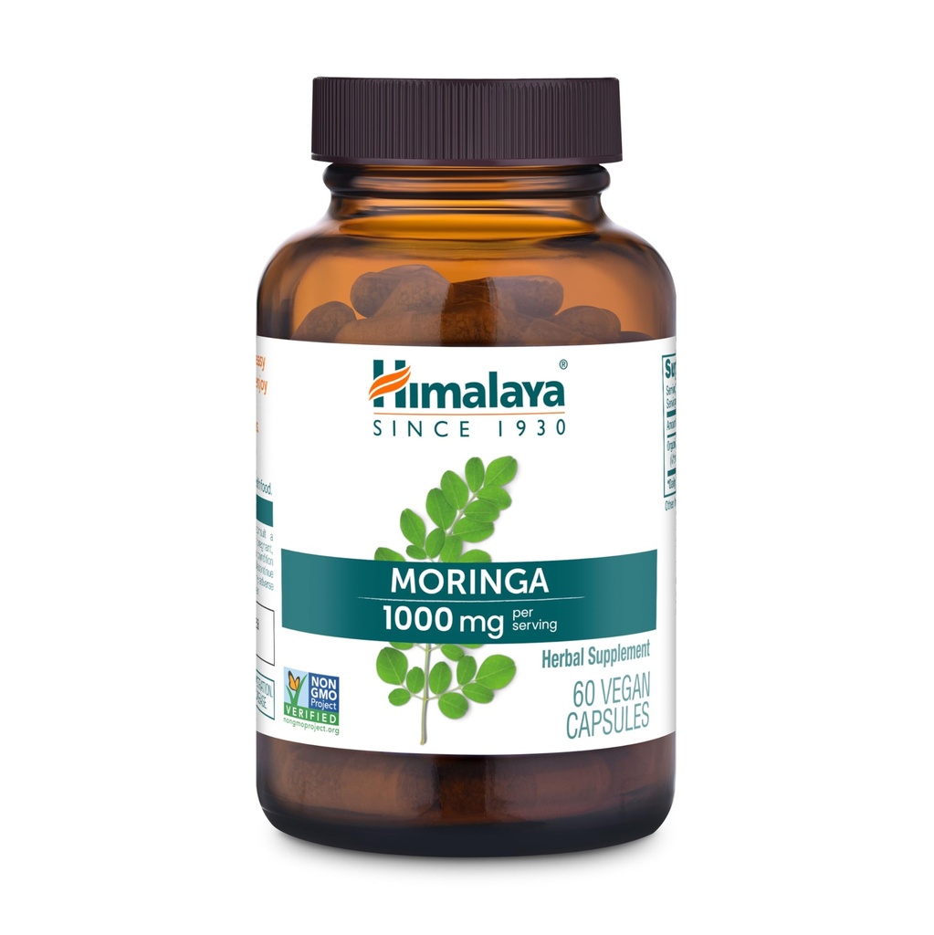 Himalaya Moringa - Kräuter-Superfood-Antioxidantien ergänzen Wellness, Vitalität und oxidativen Stress - Vegan, Non-GMO, Glutenfrei, 1000 mg, 60 Kapseln