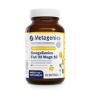 Métagénique OmegaGenics Mega 10 Omega Supplément- avec Omega-7, 330 mg EPA et 170 mg DHA pour la santé cardiaque*- Source durable et sans arrière-goût de poisson - Non-OGM et sans gluten - 60 Softgels