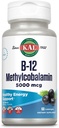 KAL Vitamin B-12 Methylcobalamin Lozenges 5000mcg, Gesunde Energie, Stoffwechsel, Nerve & Red Blood Cell Support,* Optimale Absorption, Natürliche Acai Flavor, Vegan, Zuckerfrei, 60 Portionen, 60 Lozenges