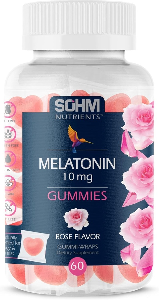 Melatonin Gummies 10 mg - Verbessern Sie die Schlafqualität-Schlaf-Unterstützung Gummis Vegetarisch