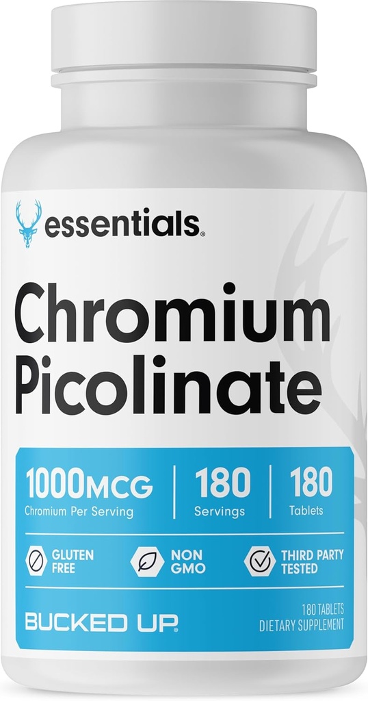 Verknickt Chromium Picolinate 1000mcg pro Servieren, Verknickt Up Essentials (180 Servierungen, 180 Tabletten)
