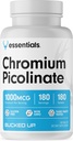 Verknickt Chromium Picolinate 1000mcg pro Servieren, Verknickt Up Essentials (180 Servierungen, 180 Tabletten)