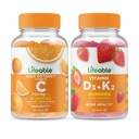 Lifeable Vitamin C 750mg + Vitamin D3 + Vitamin K2, Gummies Bundle - Great Tasting, Vitamin Supplement, Gluten Free, GMO Free, Chewable Gummy