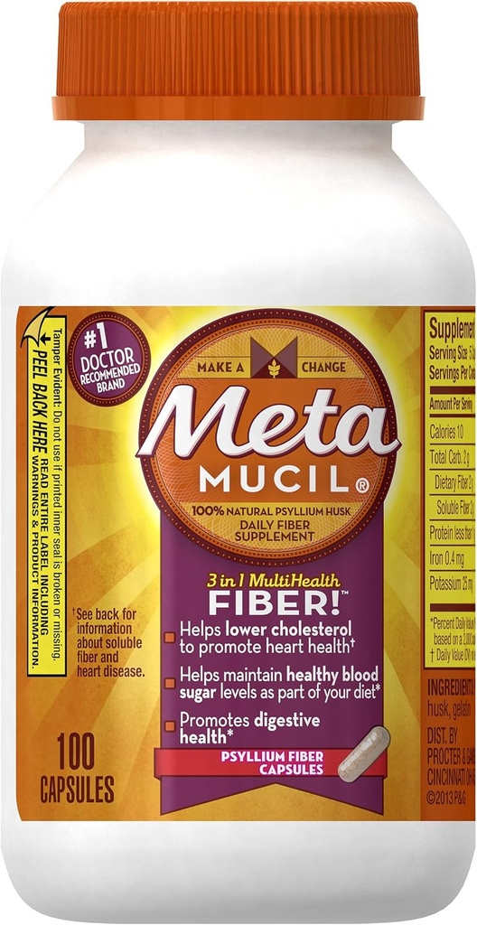 Metamucil Multi-Health Fiber Capsules von Meta 100 Kapselflasche (OLD)