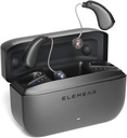 Alpha Hörgeräte, AI Noise Stornierung OTC Hörgeräte für Senioren & Erwachsene, Super Clear Sound, langlebige Batteriebetriebene wiederaufladbare Hörgerät, 4 Modi, Metallic Dark Grey