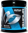 Muscle Feast 8 Hour Energy Keto-Friendly Sugar-Free Zero Calorie PreWorkout, Blue Ice Pop, 300g