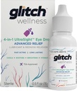 Glitch UltraSight Eye Drops für trockene Augen 15mL - 4 in 1 Advanced Relief Dry Eye Drops - All Day Comfort mit Hydration, Aufhellung, Kühlung - Effektiv beruhigt Irritation & Dryness - 0.5 Fl Oz