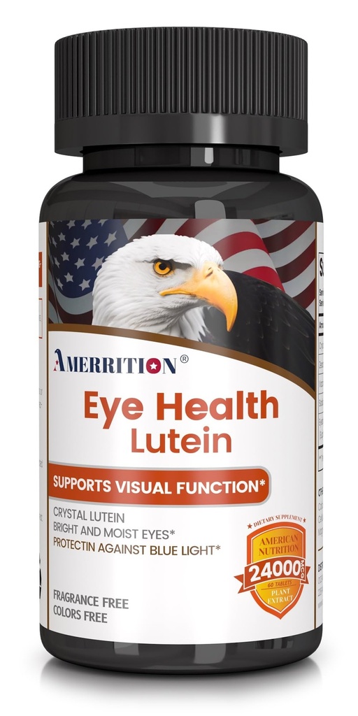 Advanced Lutein Eye Health Supplement - Verbessert mit Zeaxanthin, unterstützt Vision & Eye Health - Non-GMO & Gluten Free - Natürliche Augen Vitamin Tabletten - 60ct