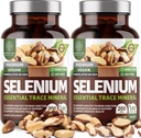 2-Pack N1N Premium Pure Sélénium [Max Absorption, 200MCG] pour soutenir l'immunité, le cœur et la santé de la prostate, 360 Veg Caps