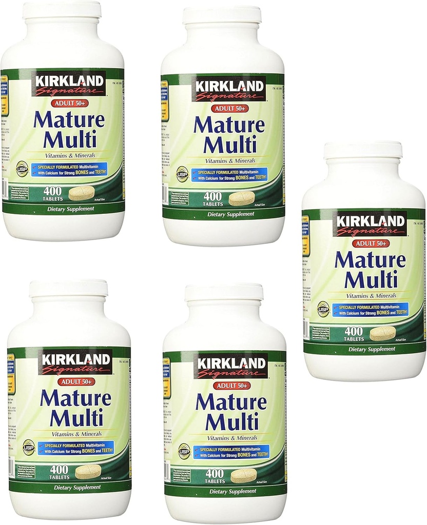 Kirkland Signatur reif Erwachsene Multi Vitamin Tabletten, 5 Paket (400 Zähler)